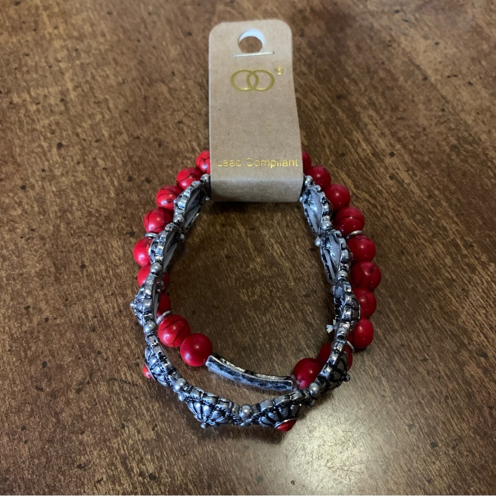 Red & Silver Bracelets